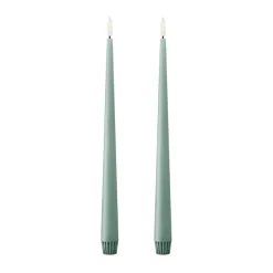 ester & erik taper candle LED 2-pack, 67 Jade stone , 30 cm