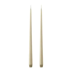 ester & erik taper candle LED 2-pack, 14 Pale ginger, 40 cm