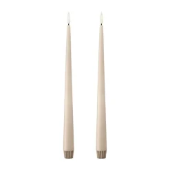 ester & erik taper candle LED 2-pack, 11 Ice Latte , 30 cm
