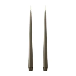 ester & erik taper candle LED 2-pack, 77 Caviar , 30 cm