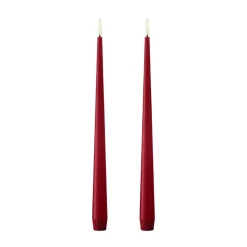 ester & erik taper candle LED 2-pack, 36 Winter Berry , 30 cm