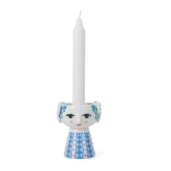 Eva candlestick 9,5 cm, Dark blue