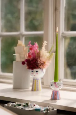 Eva candlestick 9,5 cm, Pink