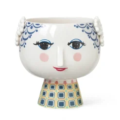 Eva flower pot on foot Ø21 cm, Blue