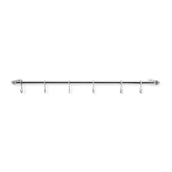 Eva Trio kitchen bar with 6 S-hooks, Polished steel