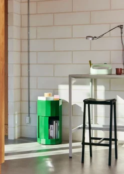 Facet Cabinet 101 side table, Spinach green
