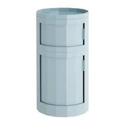 Facet Cabinet 110 side table, Misty blue