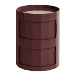 Facet Cabinet 20 side table, Burgundy