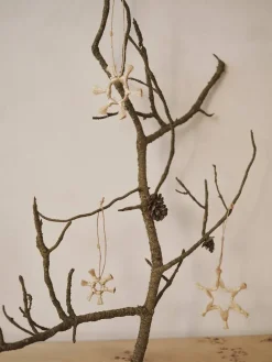 Ferm Living Jute Stars Christmas decoration 3 pieces, Natural