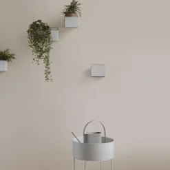 Ferm Living plant box round, light grey