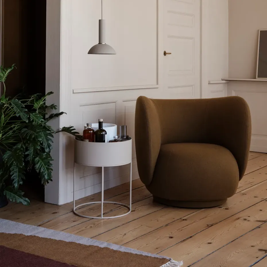 Ferm Living plant box round, cashmere