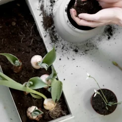 Ferm Living plant box small, light grey