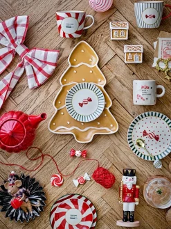 Festive decoration hangings 3 pieces, Red
