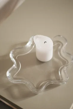 Filter decorative tray, Clear, Ø22x2 cm