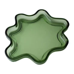 Filter decorative tray, Green, Ø22x2 cm