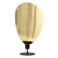 Flambeau candlestick 30 cm, Black-polished brass