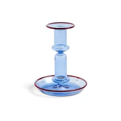 Flare medium candle sticks, light blue-red