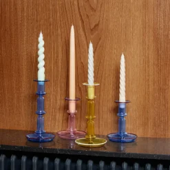 Flare medium candle sticks, pink-blue