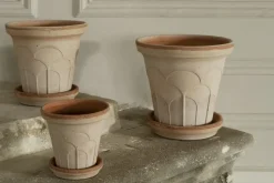 Fleur pot with saucer, 2 pieces, Pink, Ø21 cm