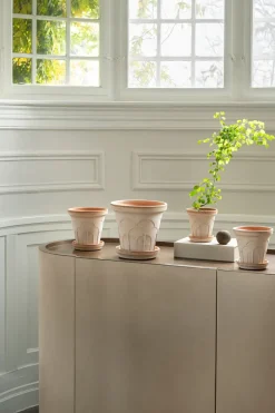 Fleur pot with saucer, 2 pieces, Pink, Ø21 cm