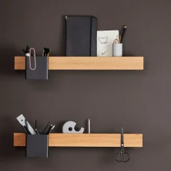 Flex Rail magnetic rail 60 cm, oak-black