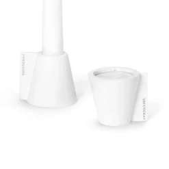 Flipp candle holder 5x6 cm, White
