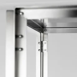 Foldable console 124x60 cm, Brushed stainless steel
