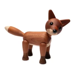Foxy fox decoration 12 cm, Mahogany