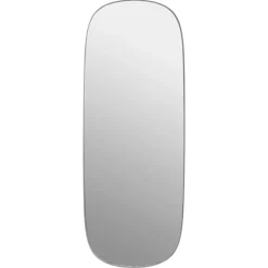 Framed mirror large, Grey-clear, 118x44,5 cm