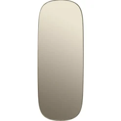 Framed mirror large, Taupe-taupe, 118x44,5