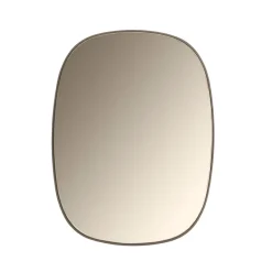 Framed mirror, Taupe, 59x44 cm