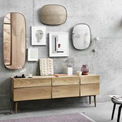 Framed mirror, Taupe, 59x44 cm