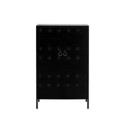 Francis cabinet, Black. black leather