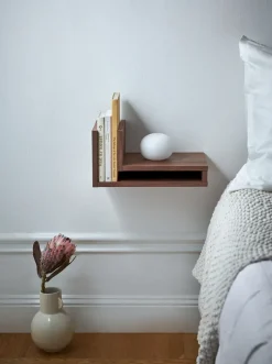 F-shelf wall shelf walnut, shelf - right