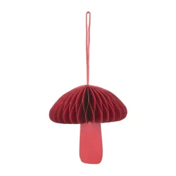 Fungi Christmas tree decoration, Pompeian red