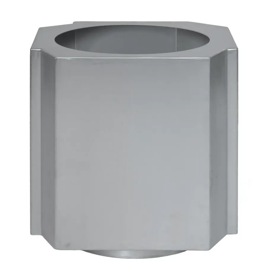Funki pot L 52 cm, Brushed Aluminium