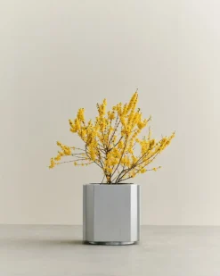 Funki pot L 52 cm, Brushed Aluminium