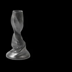 Gale candlestick 13 cm, Blackened Aluminium