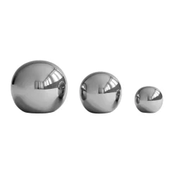 Gallery Balls decoration 3 pieces, Chrome