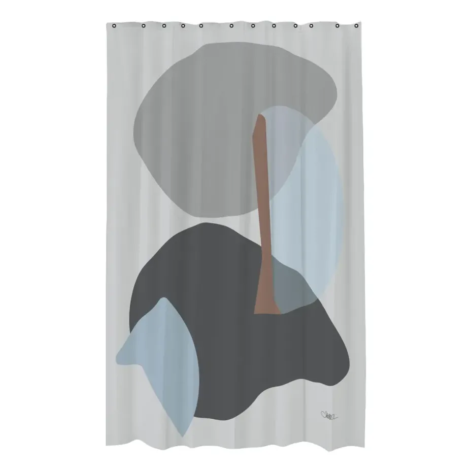 Gallery shower curtain 150x200 cm, Light grey