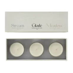 Gift wrap scented candle 70g 3-pack, Stream/Glade/Meadow