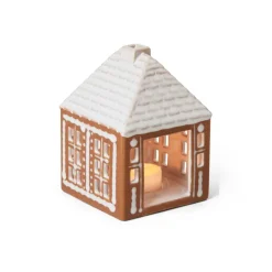 Gingerbread candle holder small 11 cm, Brown