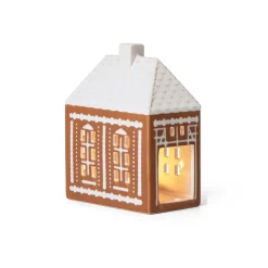Gingerbread candle holder medium 15 cm, Brown