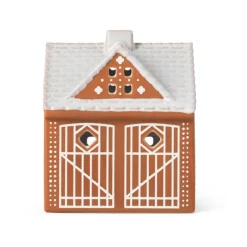 Gingerbread candle house, Christmas barn 11.5 cm