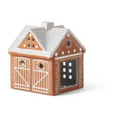 Gingerbread candle house, Christmas barn 11.5 cm