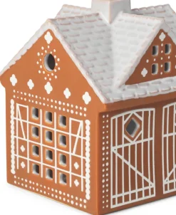Gingerbread candle house, Christmas barn 11.5 cm