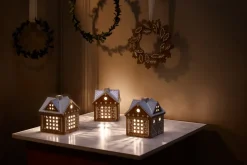 Gingerbread candle house, Christmas barn 11.5 cm