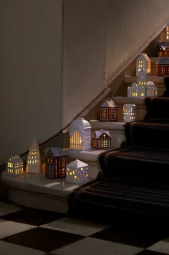 Gingerbread candle house, Christmas barn 11.5 cm