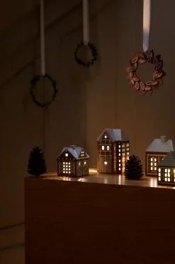Gingerbread candle house, Christmas barn 11.5 cm