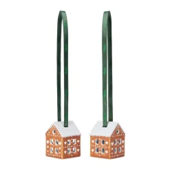 Gingerbread Christmas hanging 5 cm 2-pack, Brown